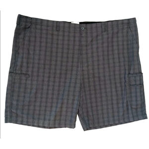 Men's True Nation Shorts Size 60 Gray Plaid
